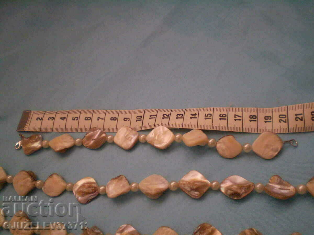 retro old set necklace and bracelet necklace of pearls and mother of pearl - 6 retro old set necklace and bracelet necklace of pearls and mother of pearl - 6