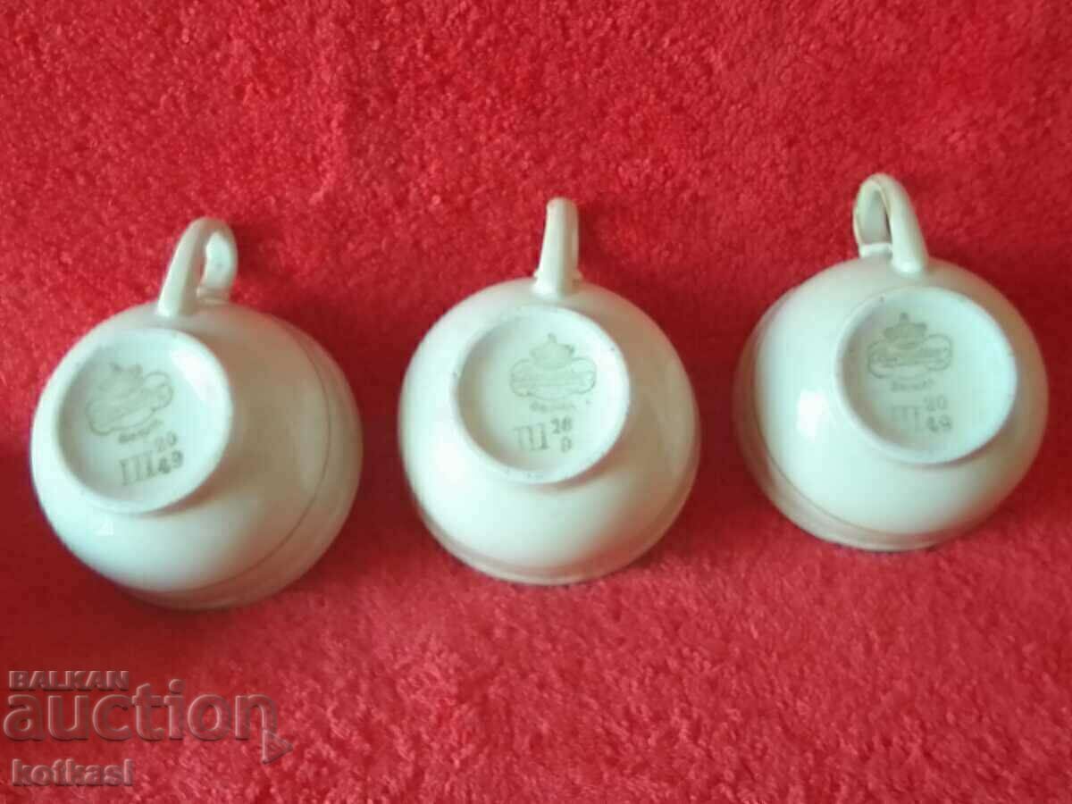 Three Old Double Moka Sets for Coffee Cups and Saucers, Bareuther - 6