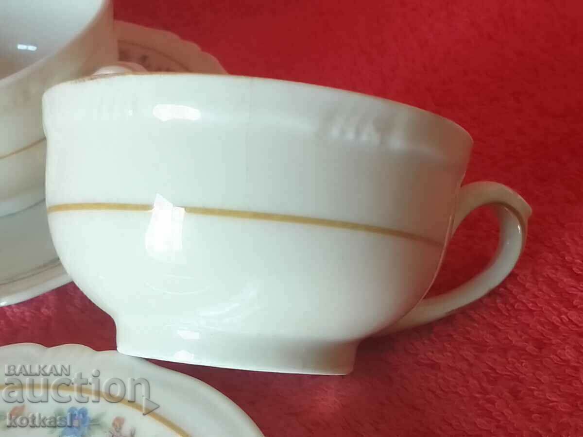 Three Old Double Moka Sets for Coffee Cups and Saucers, Bareuther - 7