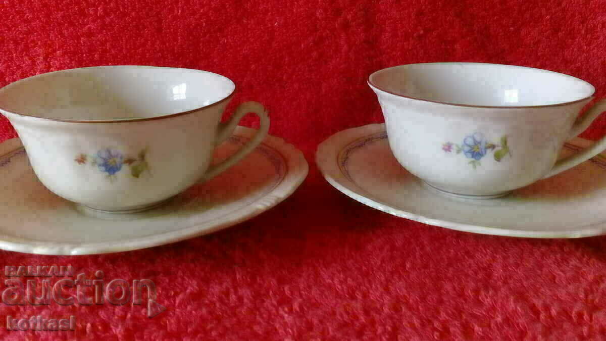 Star Porcelain 3 pcs Mocha cups saucers Germany marked with price 85.50 BGN | € 43.72 Star Porcelain 3 pcs Mocha cups saucers Germany marked with price 85.50 BGN | € 43.72