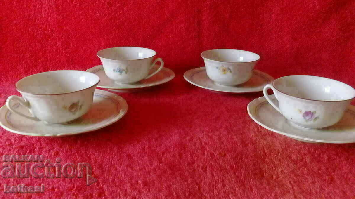 Star Porcelain 3 pcs Mocha cups saucers Germany marked - 7 Star Porcelain 3 pcs Mocha cups saucers Germany marked - 7
