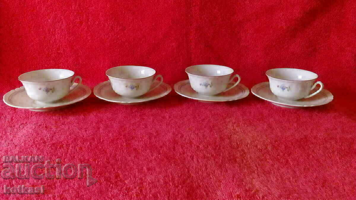 Star Porcelain 3 pcs Mocha cups saucers Germany marked Star Porcelain 3 pcs Mocha cups saucers Germany marked