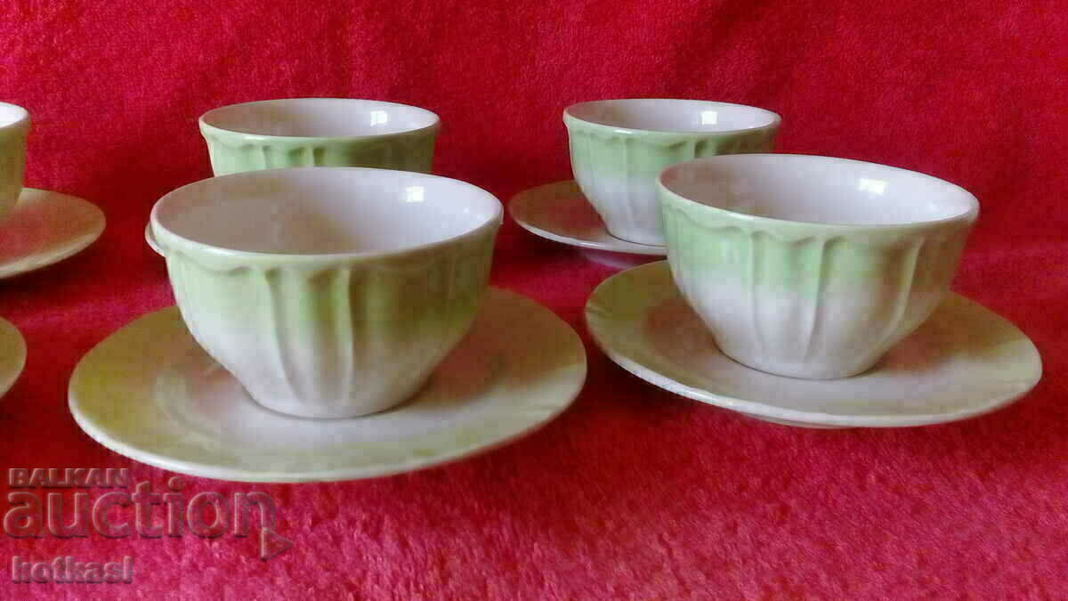 Old porcelain coffee set bowl bowl 6 pcs. Baba Vida Vidin with price 95.50 BGN | € 48.83