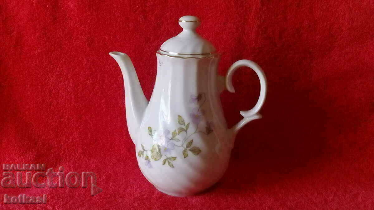 Παλιά κοινωνική κανάτα πορσελάνης με χρυσή μπορντούρα Παλιά κοινωνική κανάτα πορσελάνης με χρυσή μπορντούρα