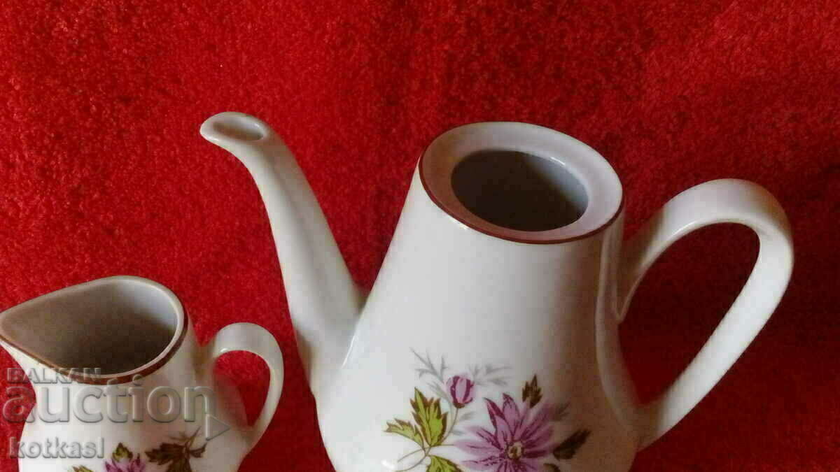 Auction Lot of two old socialist porcelain pitchers, marked Auction Lot of two old socialist porcelain pitchers, marked