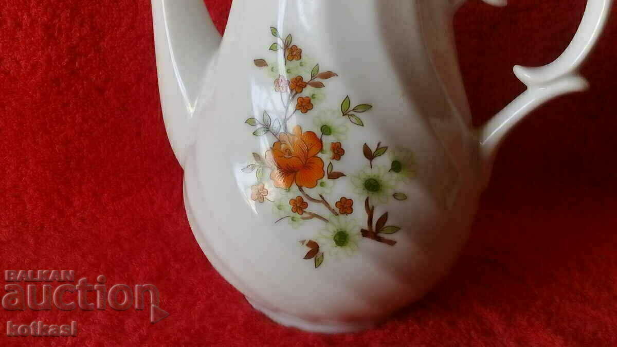 Old social porcelain jug marked with gold edging with price 21.00 BGN | € 10.74 Old social porcelain jug marked with gold edging with price 21.00 BGN | € 10.74