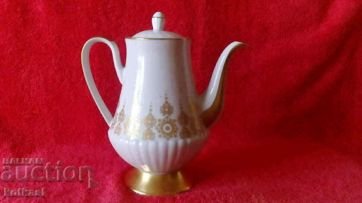 Urcior veche din porțelan social aurit marcat - 5 Urcior veche din porțelan social aurit marcat - 5