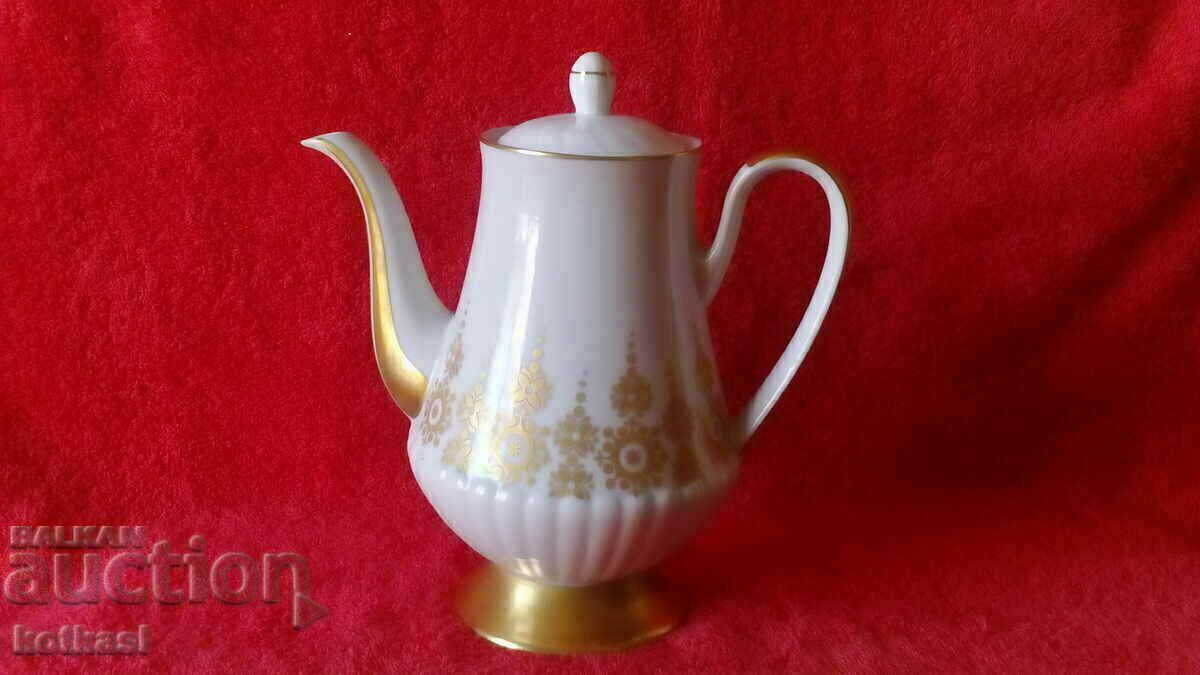 Old social porcelain jug gilded marked