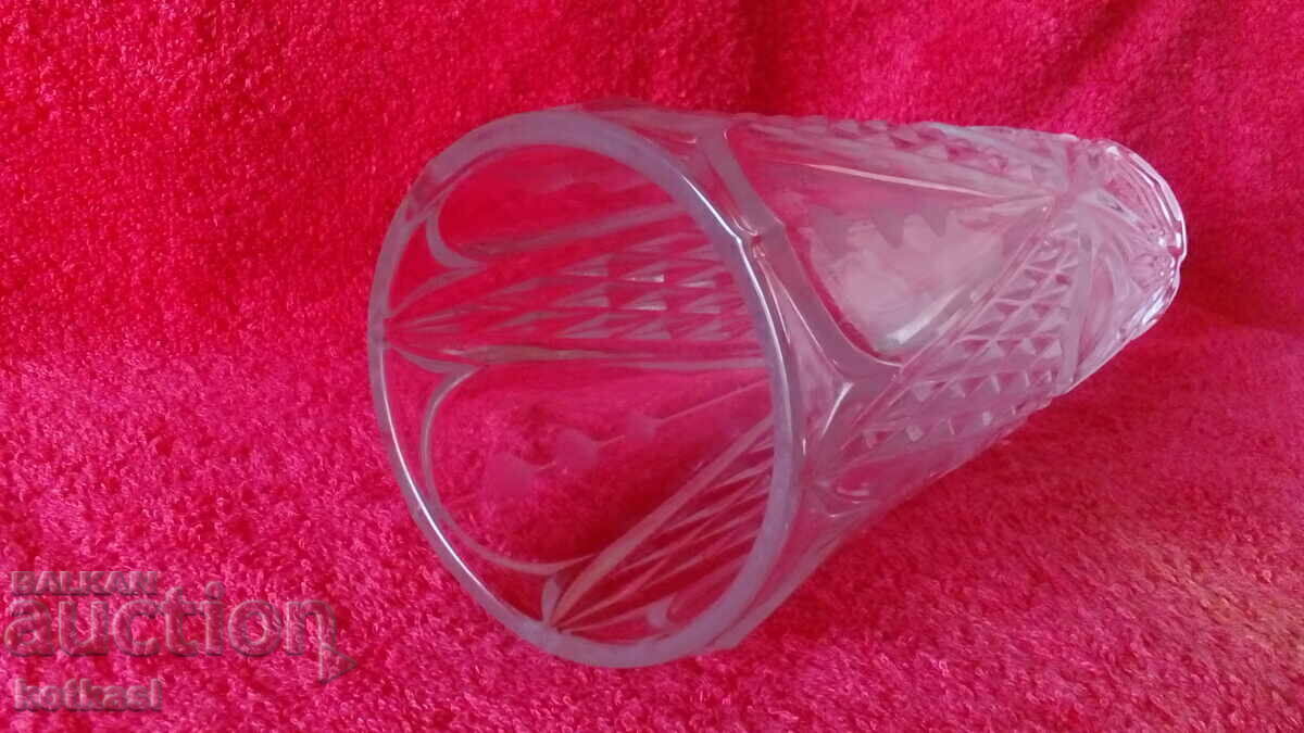 Old solid Crystal Glass Vase - 6 Old solid Crystal Glass Vase - 6