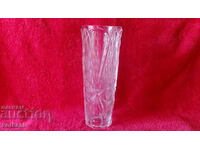 Old solid Crystal Glass Vase