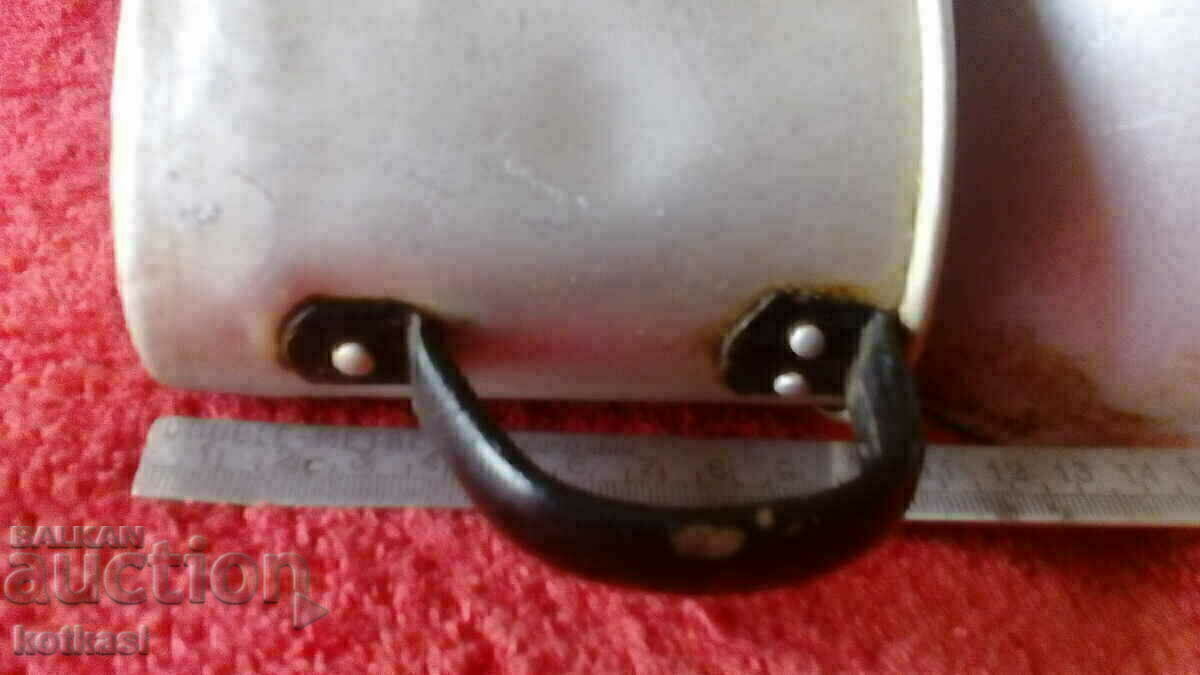 Lot of two old aluminum vessels, jugs - 6