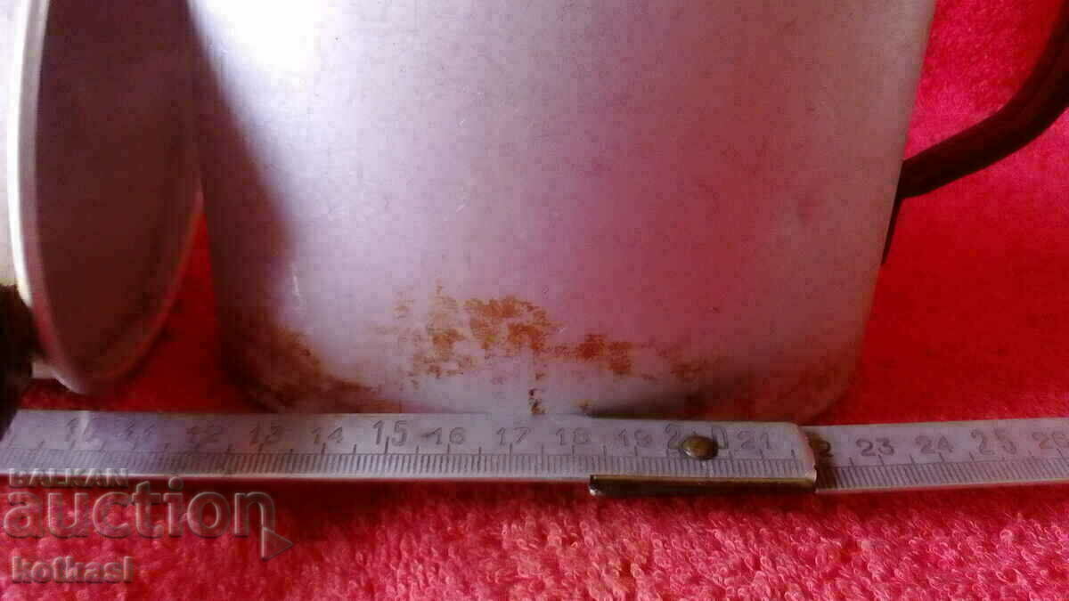 Lot of two old aluminum vessels, jugs - 7