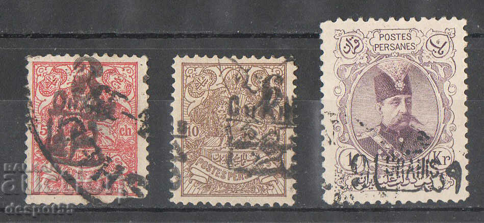 1904. Ιράν. Γραμματόσημα του 1903 με προσαύξηση.