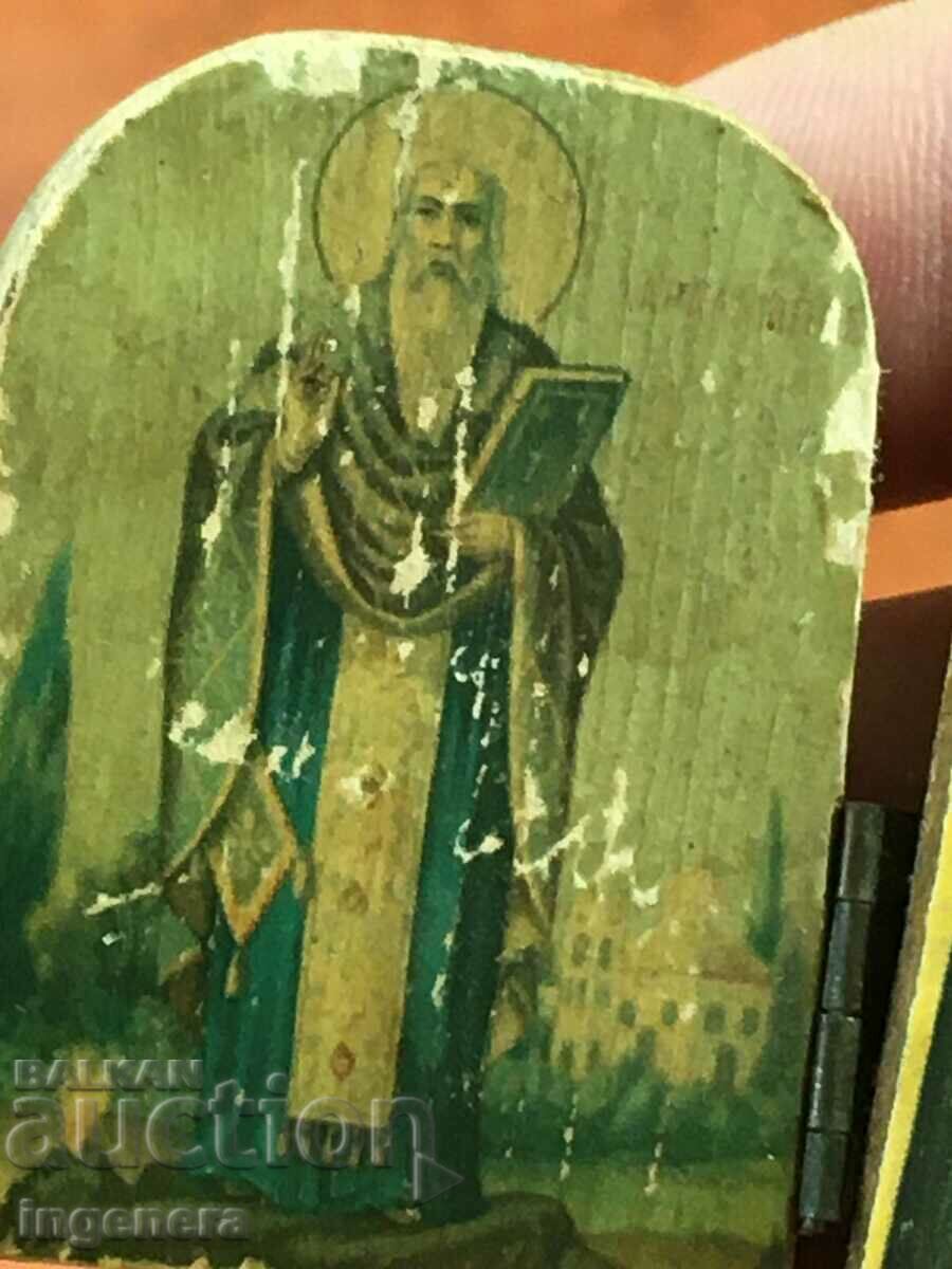 ICON DIPTYCH WOOD CARVING MINI - 6 ICON DIPTYCH WOOD CARVING MINI - 6