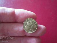 5 цента Сингапур 1995 год