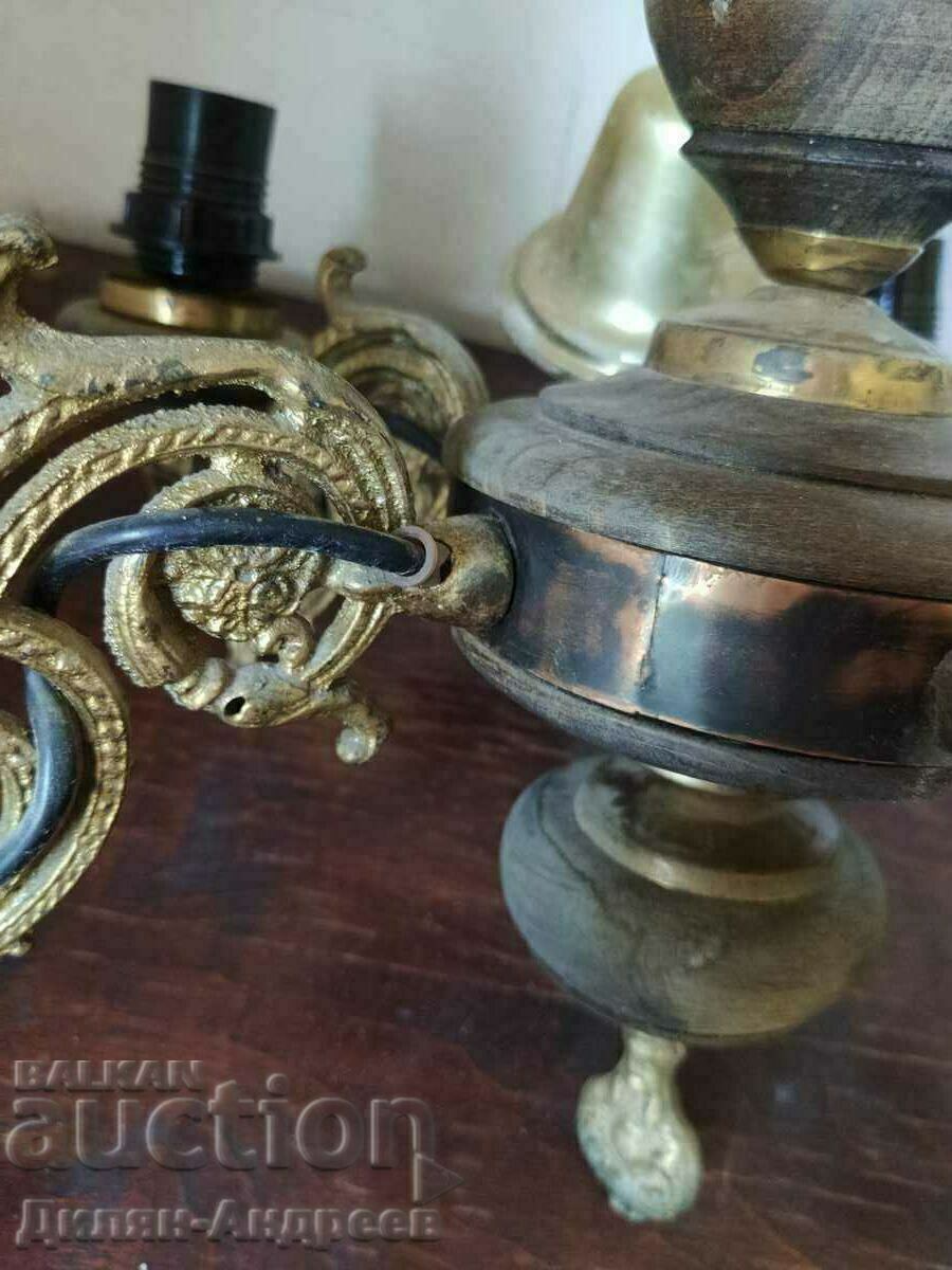 Auction  Antique 20th century chandelier with authentic glass