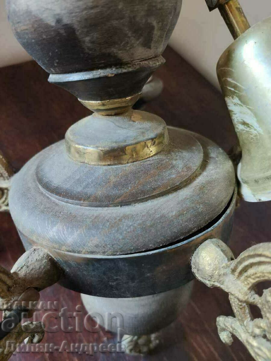 Antique 20th century chandelier with authentic glass - 6