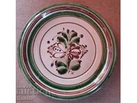 Голяма керамична ръчно рисувана чиния