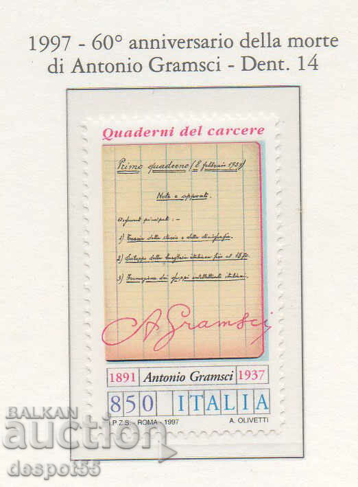 1997. Italia. 60 de ani de la moartea lui Antonio Gramsci.