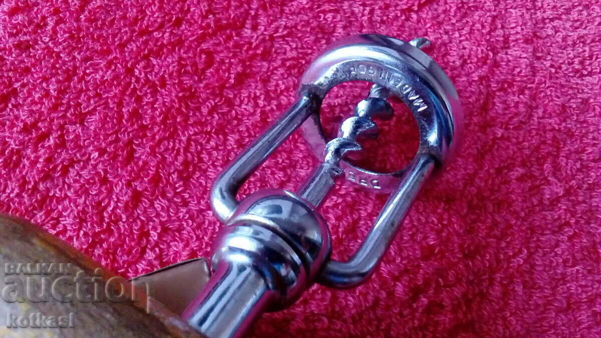 Auction Old Social Corkscrew Wood and Metal GDR Germany DREKO Auction Old Social Corkscrew Wood and Metal GDR Germany DREKO