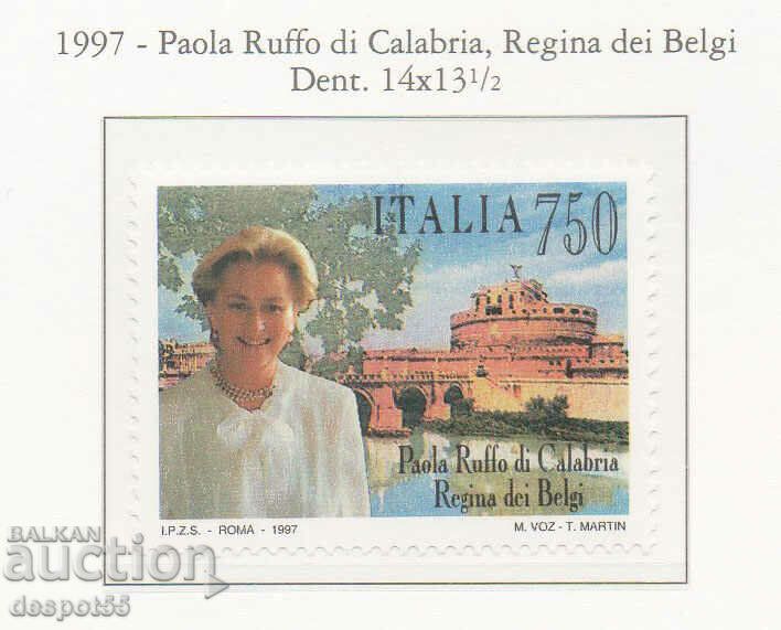 1997. Italia. Paola Ruffo a Calabriei, regina Belgiei.