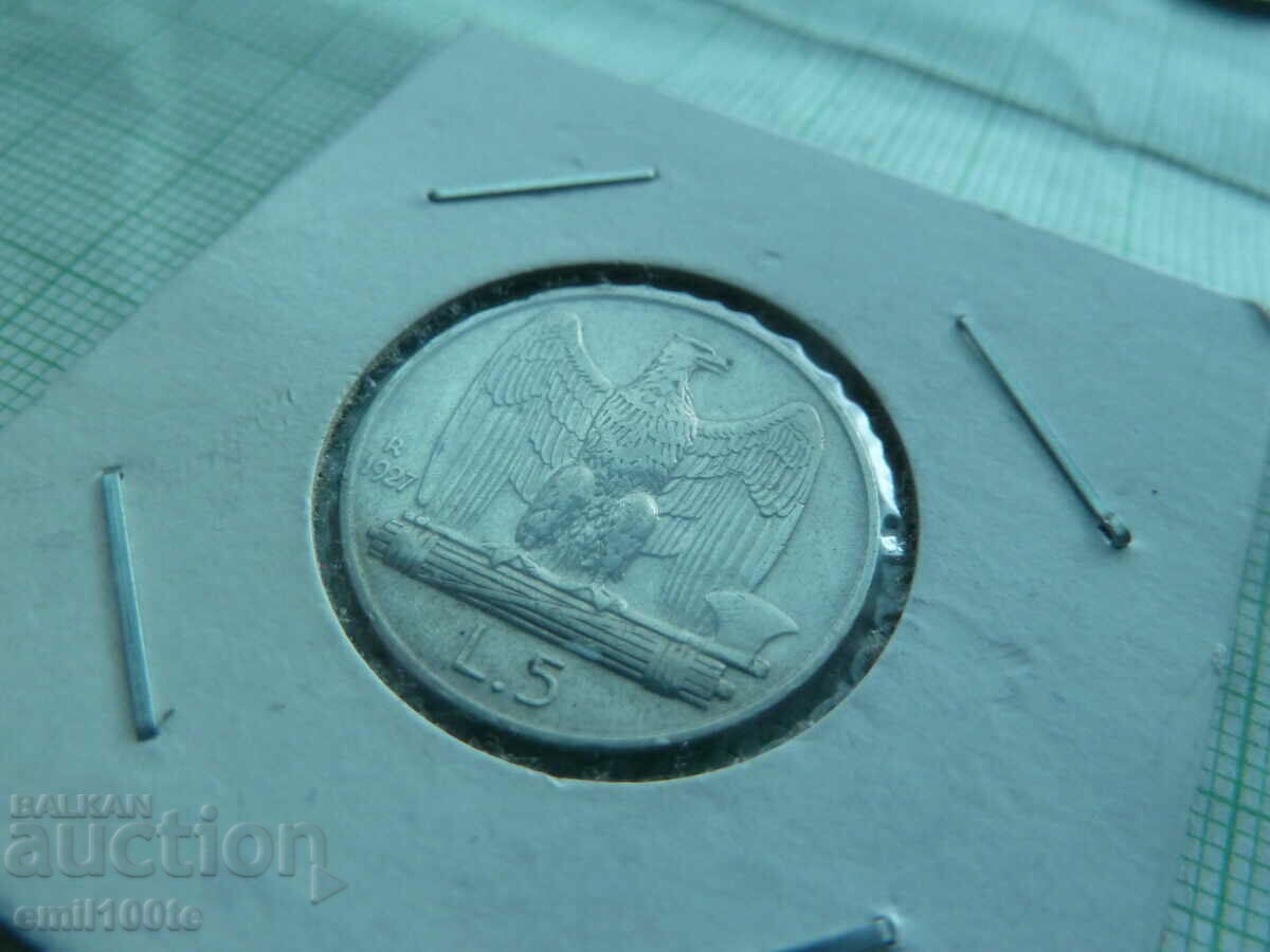 Delivery of 5 Lire 1927 Italy