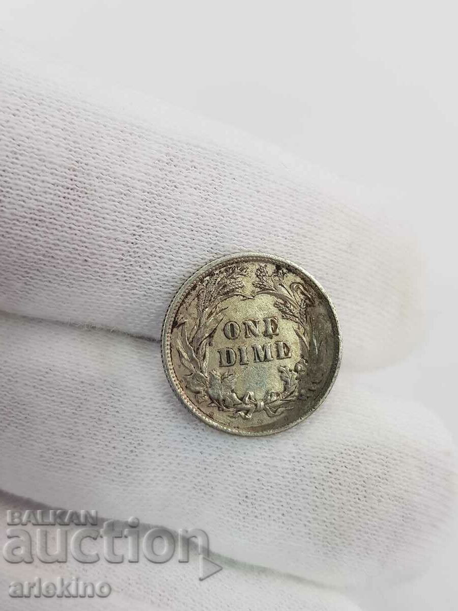 Delivery of Rare silver coin America-ONE DIME 1893 Delivery of Rare silver coin America-ONE DIME 1893