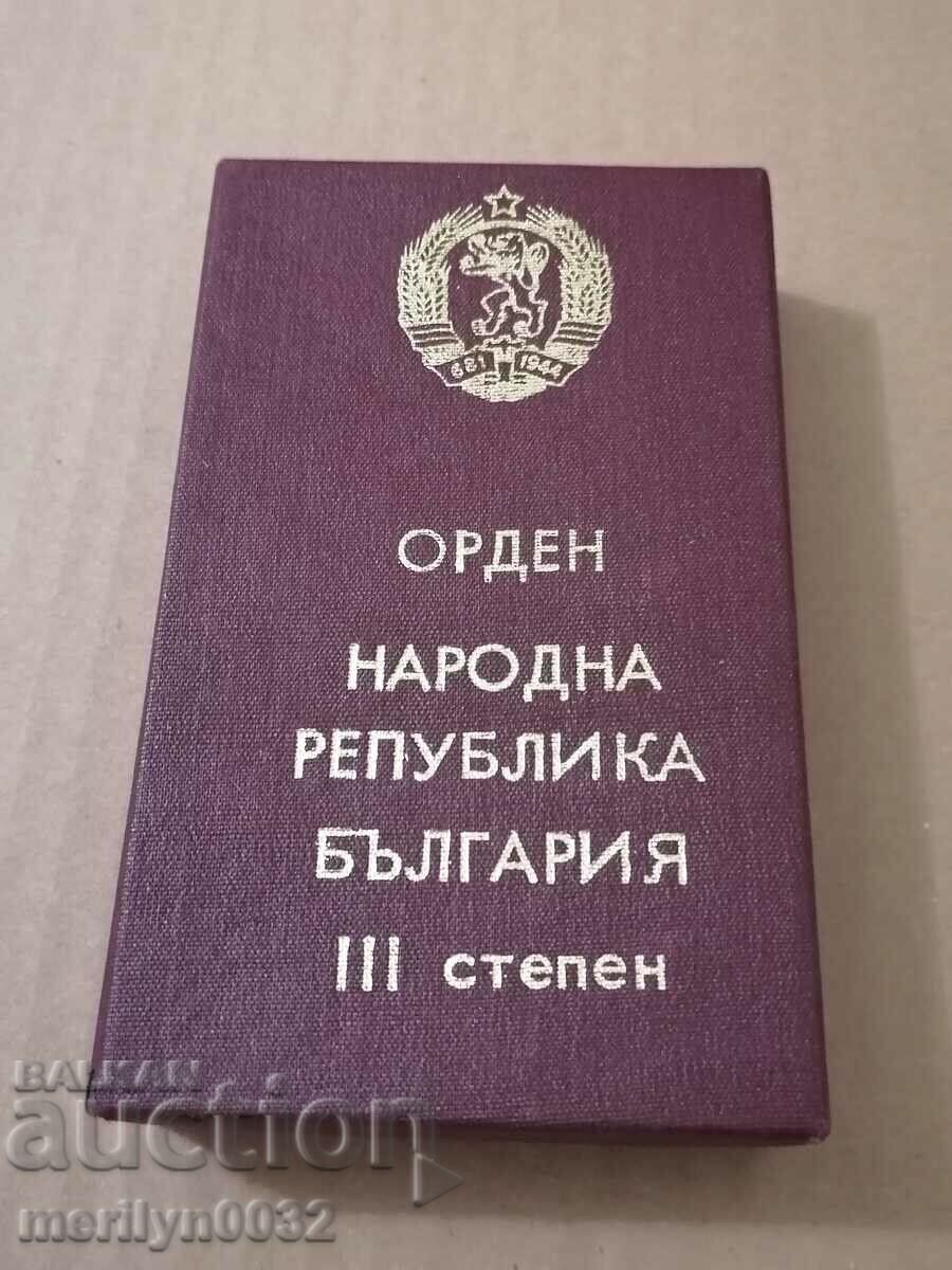 Order of the People's Republic of Bulgaria, 3rd degree - 7 Order of the People's Republic of Bulgaria, 3rd degree - 7