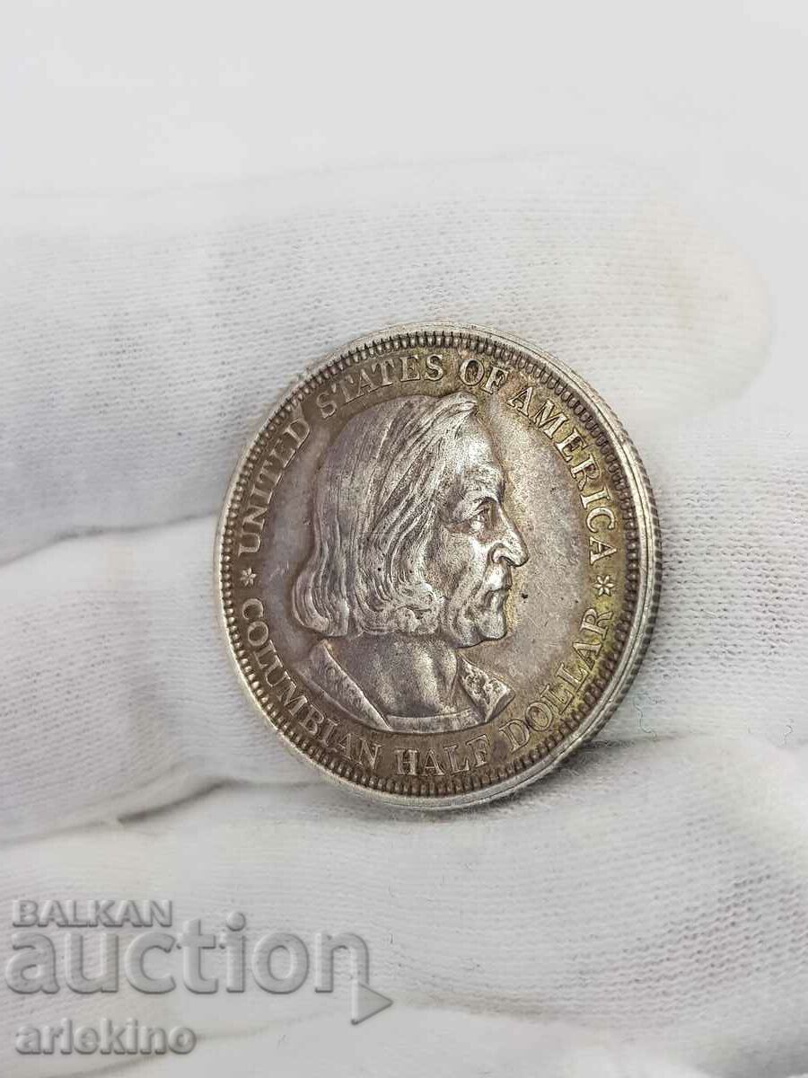 Rare America 1/2 COLUMBIAN DOLLAR 1893 silver coin - 6 Rare America 1/2 COLUMBIAN DOLLAR 1893 silver coin - 6