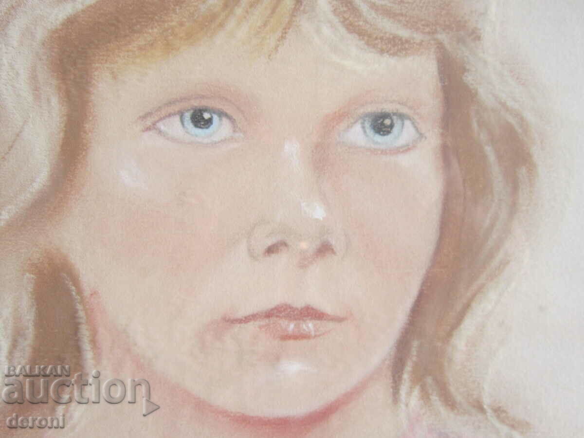 Auction Pastel picture signed Auction Pastel picture signed