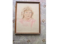 Pastel picture signed