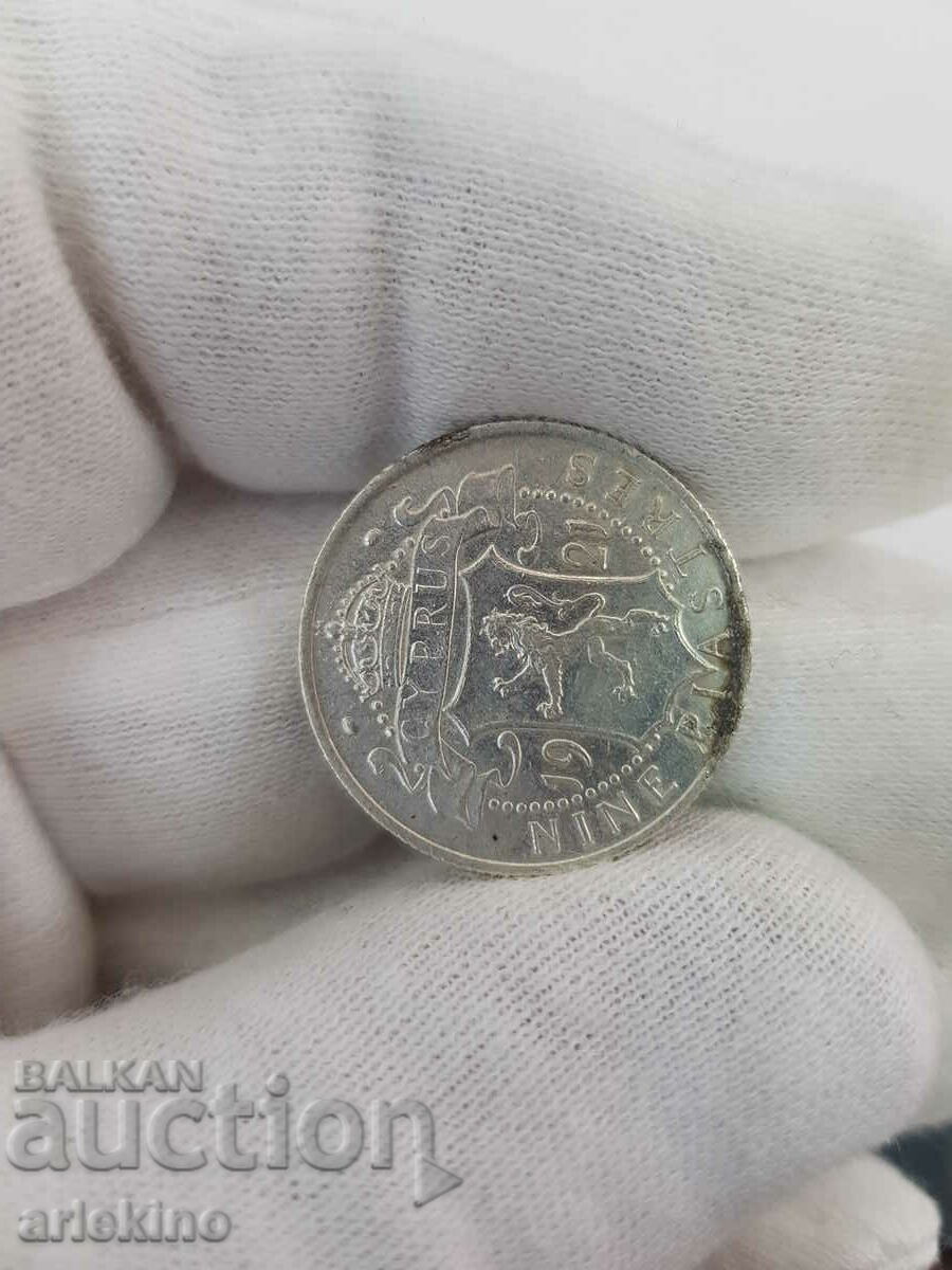 Delivery of Rare NINE PIASTRES 1921 Cyprus silver coin Delivery of Rare NINE PIASTRES 1921 Cyprus silver coin