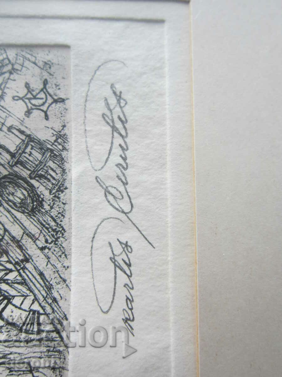 Χαρακτική εικόνα με υπογραφή 3 - 5 Χαρακτική εικόνα με υπογραφή 3 - 5