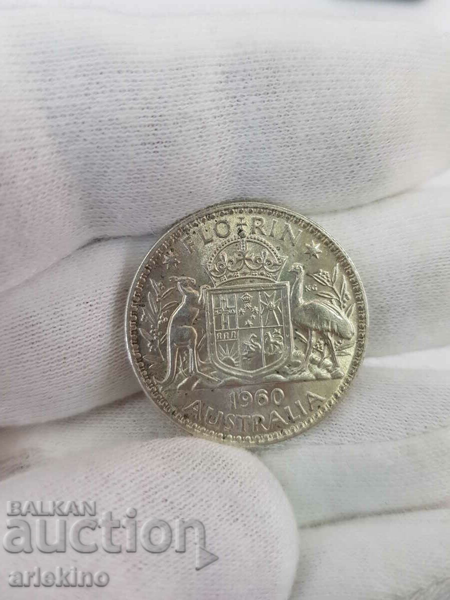 Delivery of Rare Australia-England 1960 FLORIN Silver Coin Lustrous Delivery of Rare Australia-England 1960 FLORIN Silver Coin Lustrous