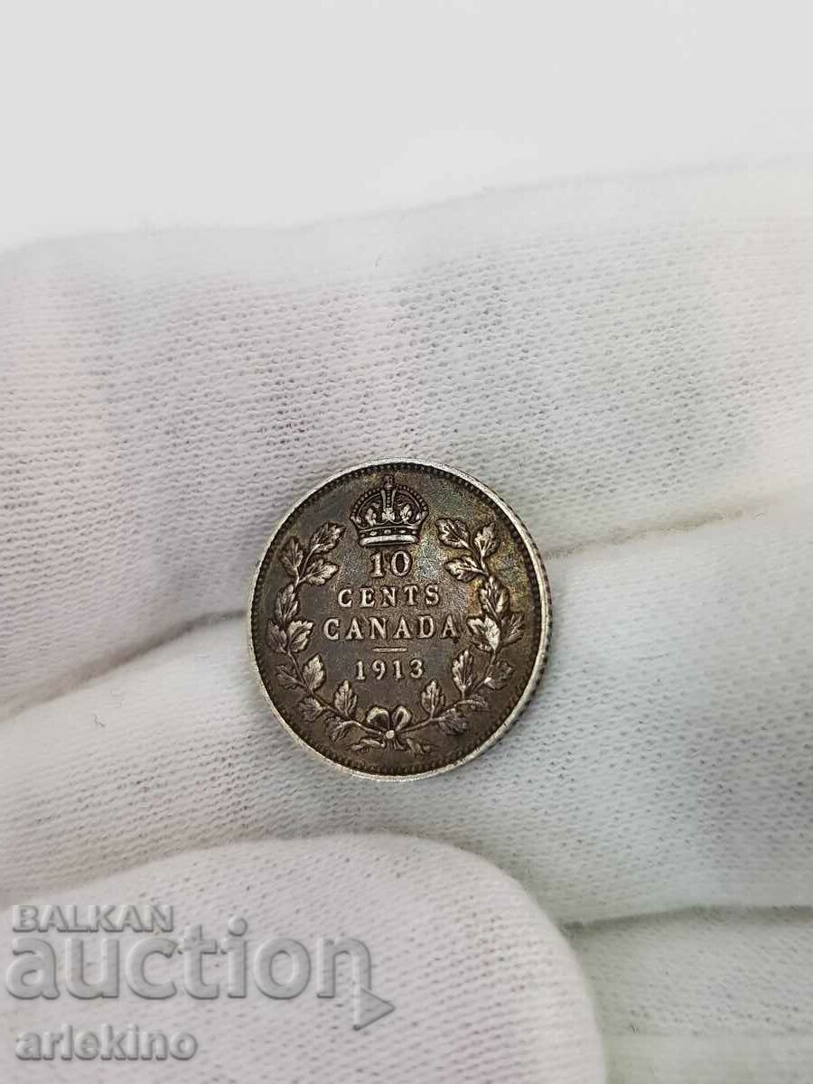 Delivery of Rare CANADA 10 cents 1913 silver coin Delivery of Rare CANADA 10 cents 1913 silver coin