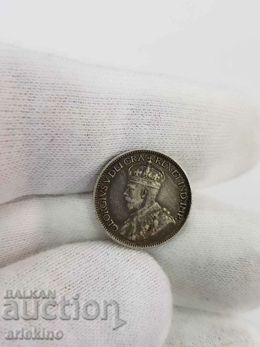 Rare CANADA 10 cents 1913 silver coin - 6 Rare CANADA 10 cents 1913 silver coin - 6