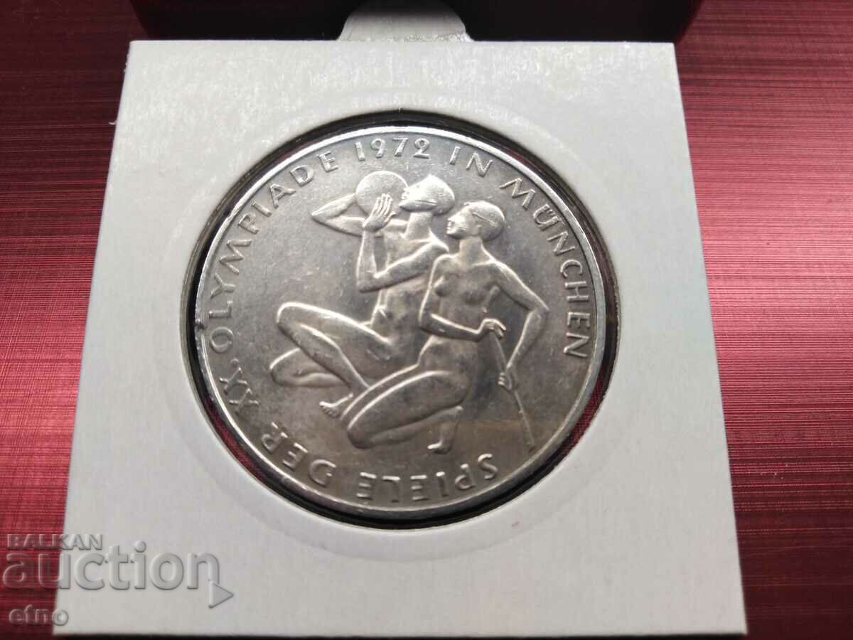 ГЕРМАНИЯ 10 МАРКИ 1972,СРЕБРО,ОЛИМПИЙСКИ ИГРИ, МОНЕТА,МОНЕТИ