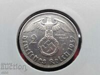 GERMANY 2 STAMPS 1937 D, SILVER, COINS, COINS