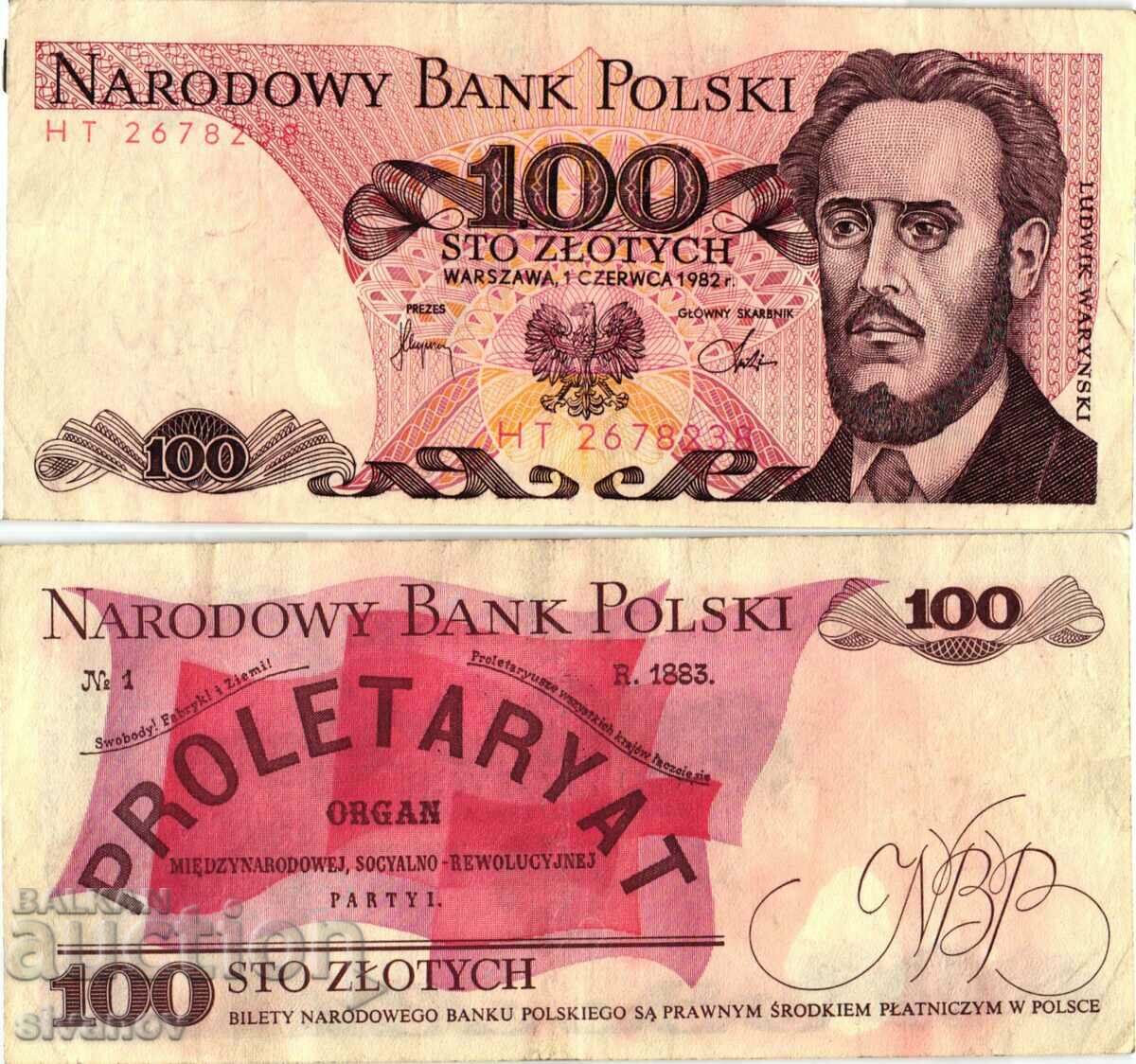 Poland 100 zlotys 1982 #4072
