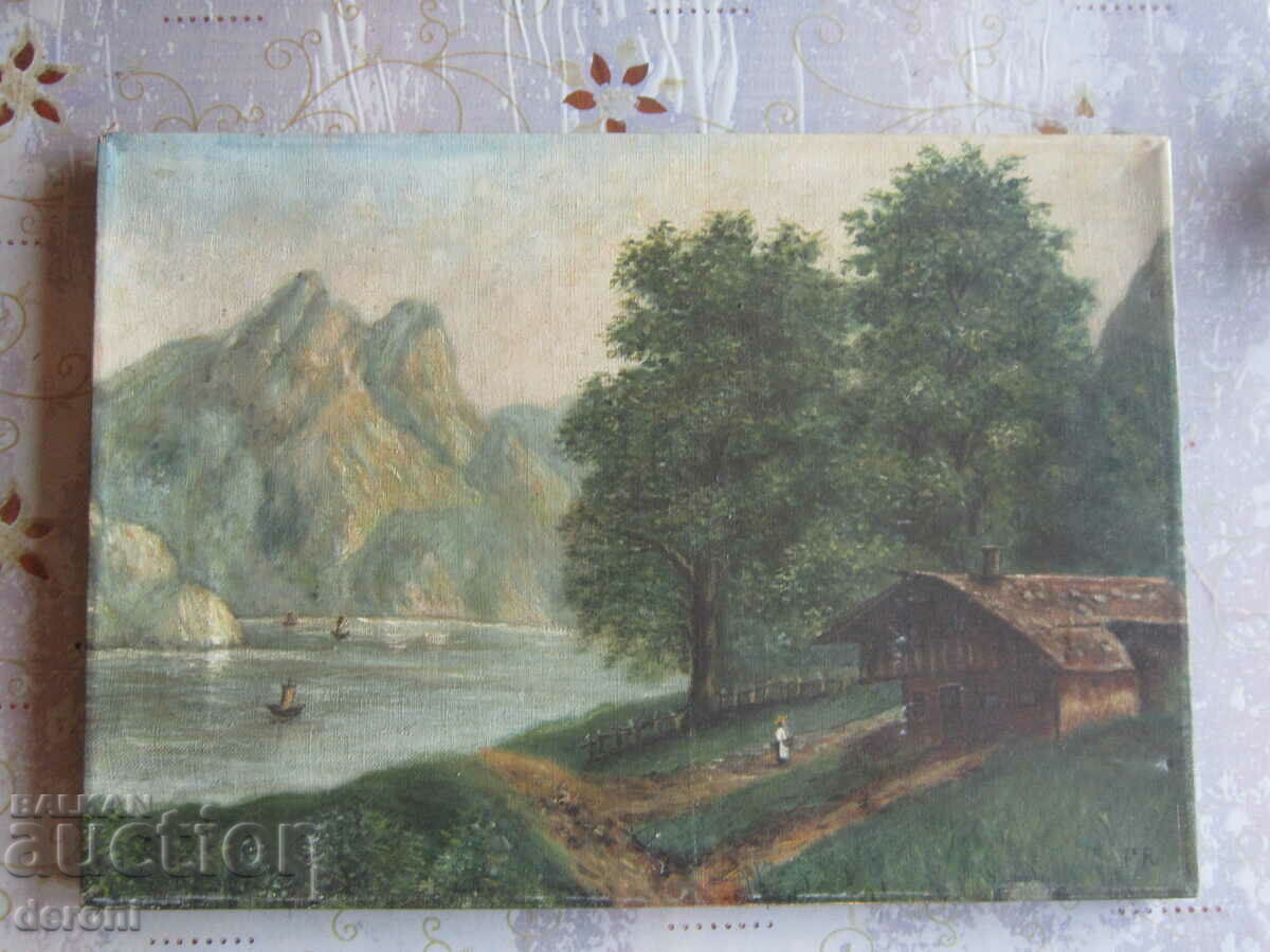 Auction Old painting oil on canvas signed 2 Auction Old painting oil on canvas signed 2