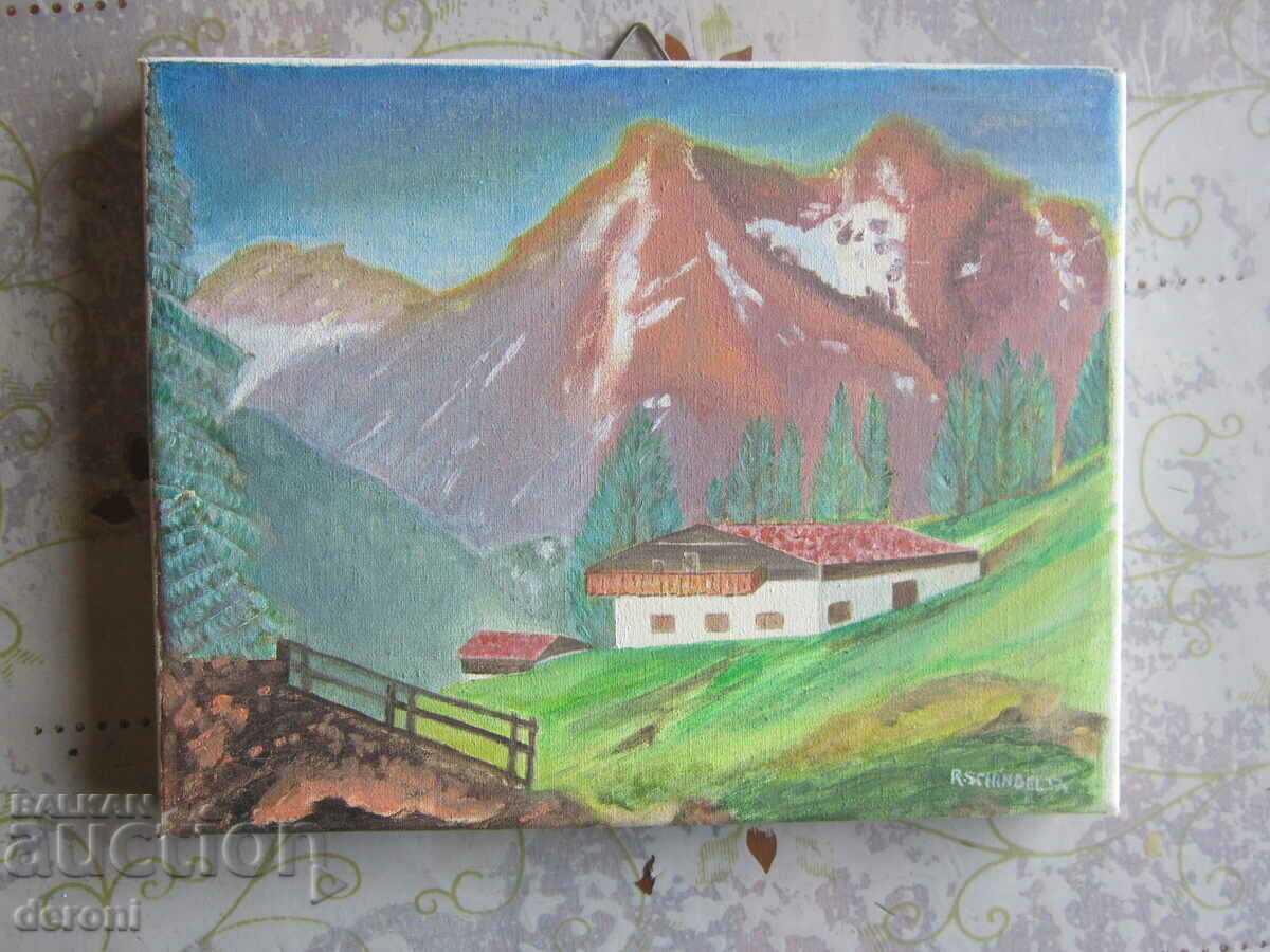 Old painting oil on canvas signed 3 - 5 Old painting oil on canvas signed 3 - 5