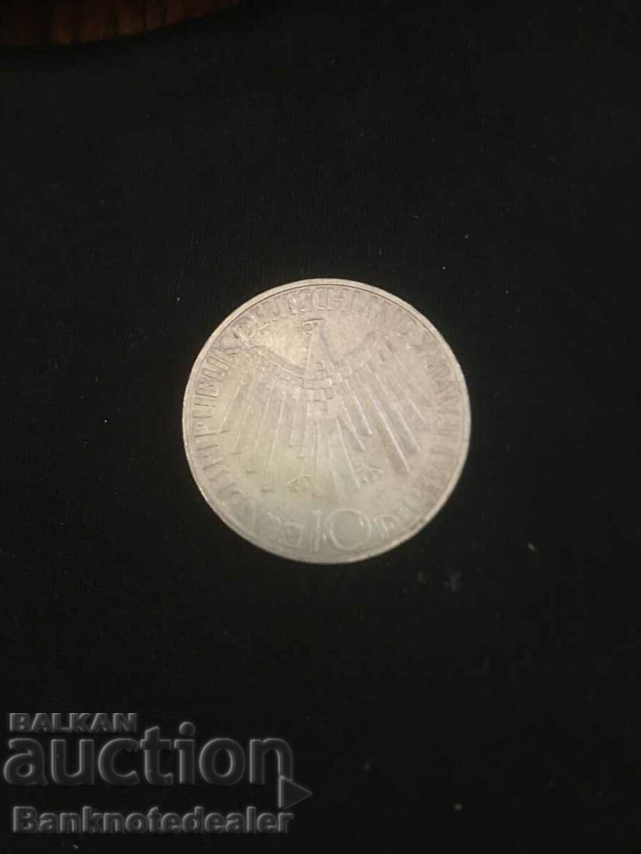 Moneda de argint Germania 10 Marci 1972 d