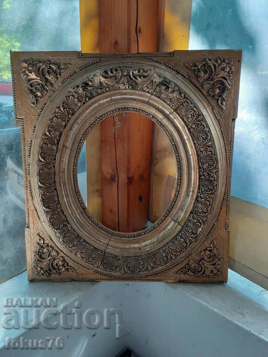 Very old baroque wood and plaster antique frame over 130 years old.