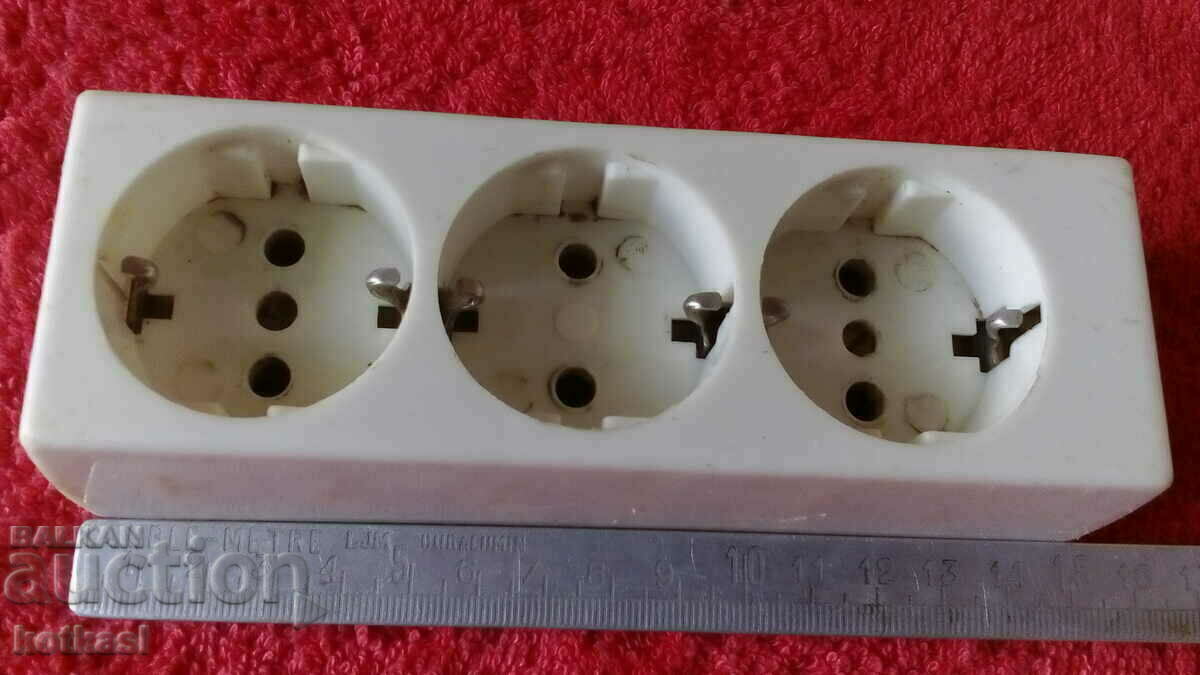 Three socket extension cord without cable with price 3.50 BGN | € 1.79