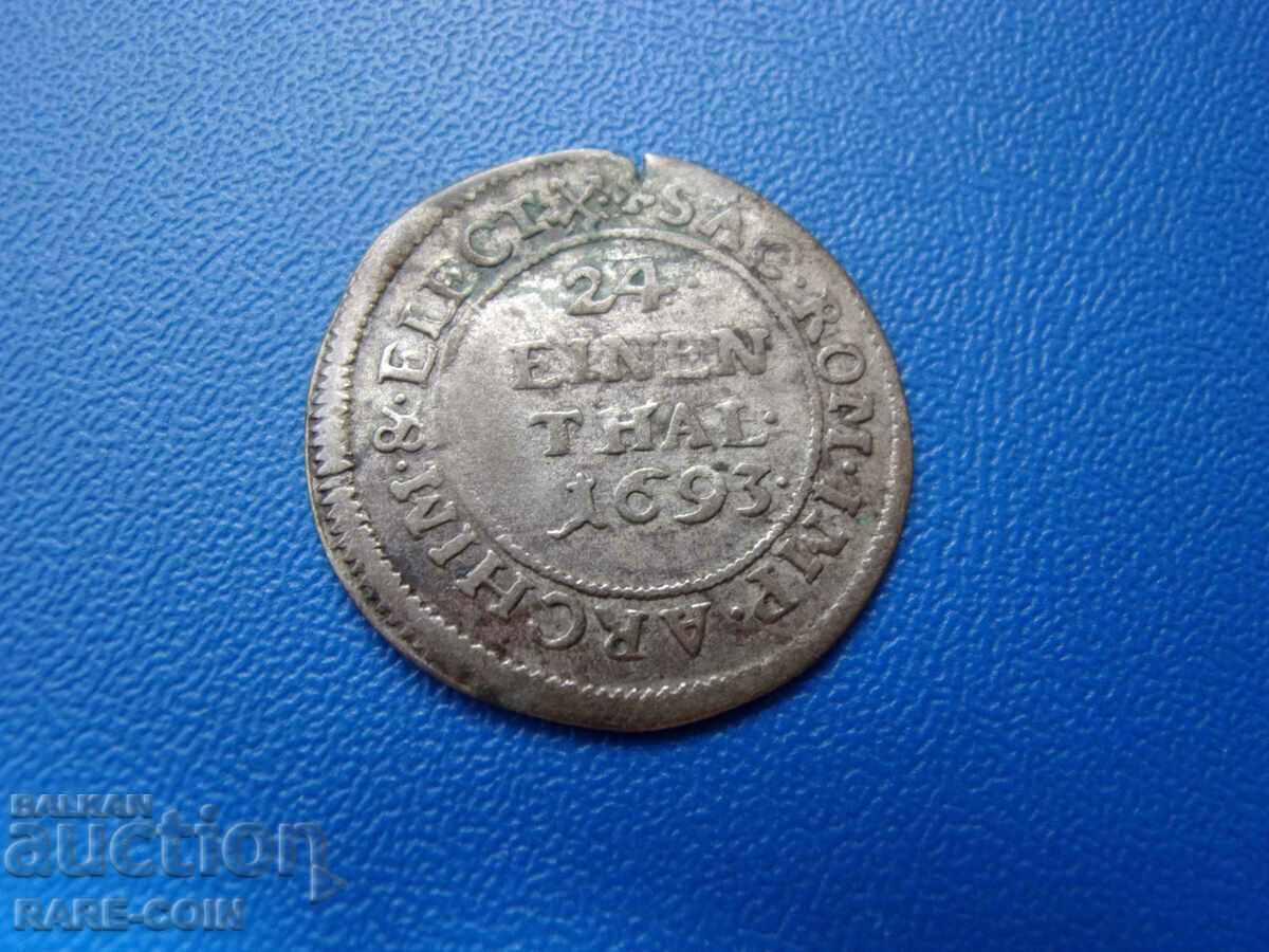 RS(41) Dresda-Saxonia-Albertine-1/24 thaler 1693 I.K. Rar cu preț € 28.12 | 55.00 BGN
