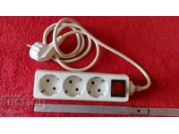 Extension cord with three sockets button 1.50 m works tested