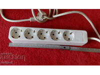 Extension cord with 5 sockets 1.60 m. tested works
