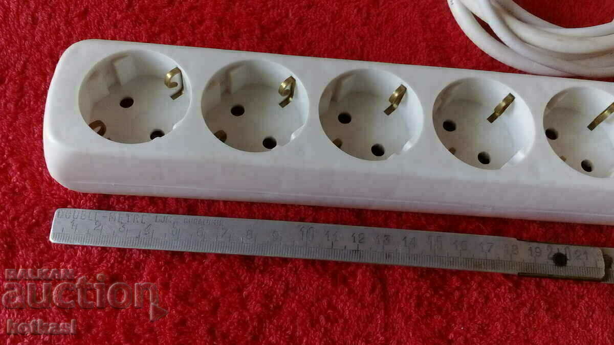 Extension cord with 6 sockets circuit breaker 1.50 m. tested works with price 15.50 BGN | € 7.93 Extension cord with 6 sockets circuit breaker 1.50 m. tested works with price 15.50 BGN | € 7.93