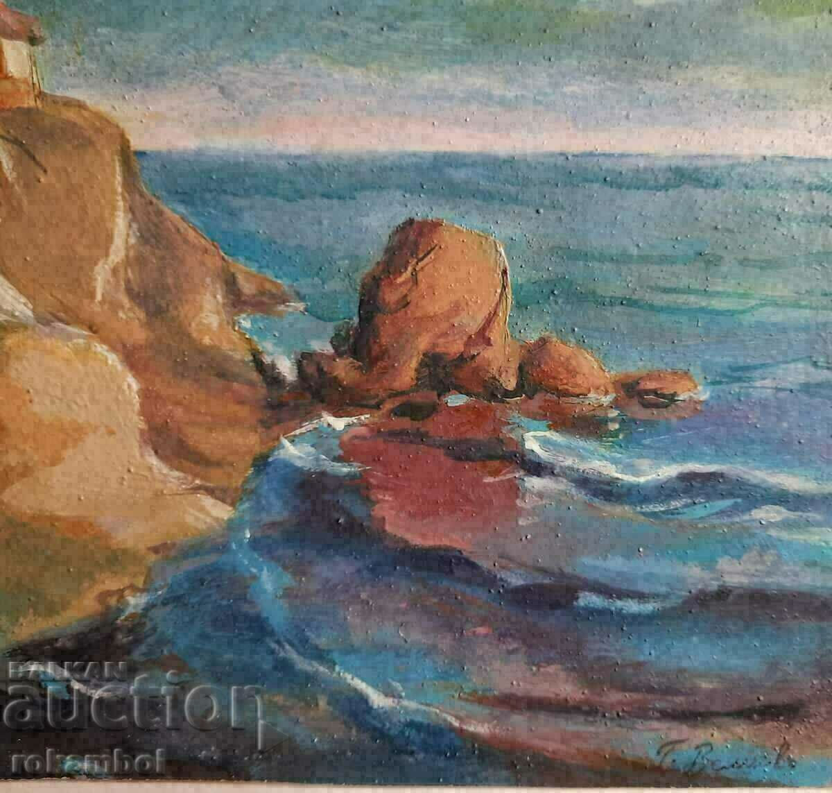 Παλαιός πίνακας του καλλιτέχνη Georgi Velchev, Σωζόπολη - 5 Παλαιός πίνακας του καλλιτέχνη Georgi Velchev, Σωζόπολη - 5