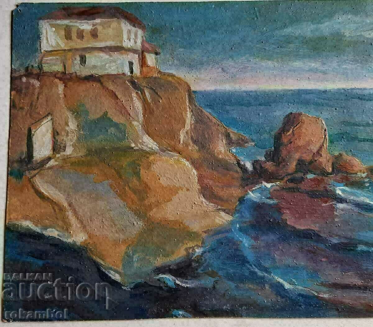 Pictură veche a artistului Georgi Velchev, Sozopol - 6 Pictură veche a artistului Georgi Velchev, Sozopol - 6